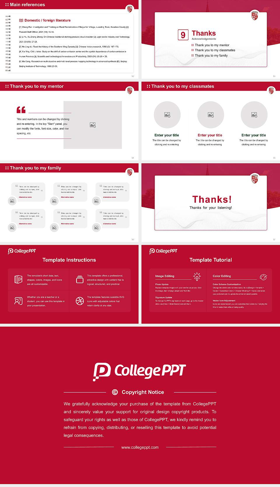 Drury University Graduation Thesis Defense PPT Template16:9 ratio PPT effect preview image7