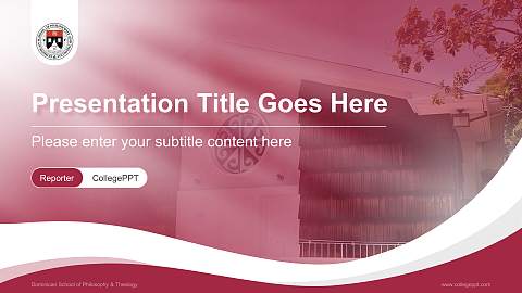 Dominican School of Philosophy & Theology Lecture Sharing and Networking Event PPT Template