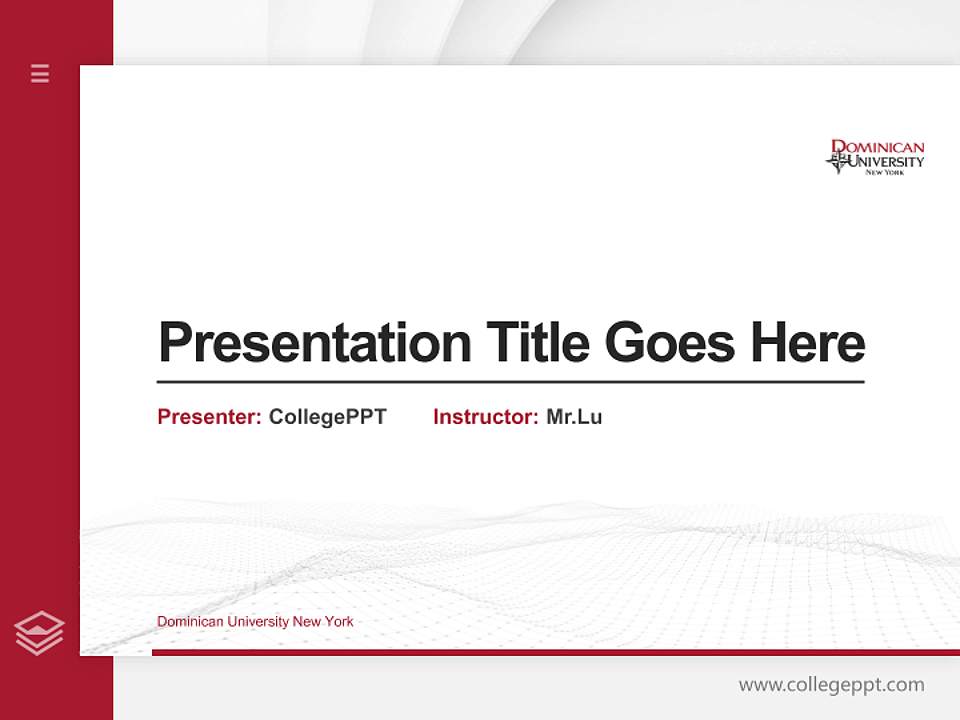 Dominican University New York Thesis Proposal/Graduation Defense PPT Template4:3 ratio PPT effect preview image5