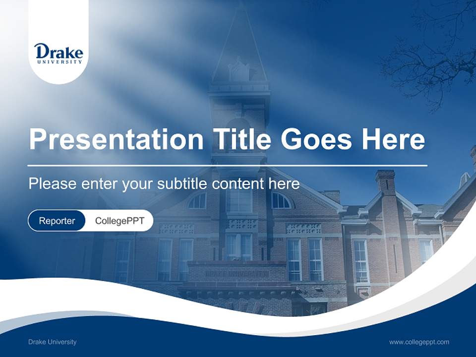 Drake University Lecture Sharing and Networking Event PPT Template4:3 ratio PPT effect preview image4