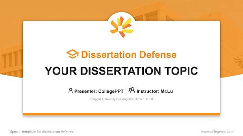 Dongguk University Los Angeles Graduation Thesis Defense PPT Template