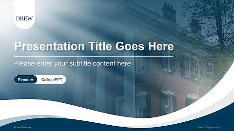 Drew University Lecture Sharing and Networking Event PPT Template