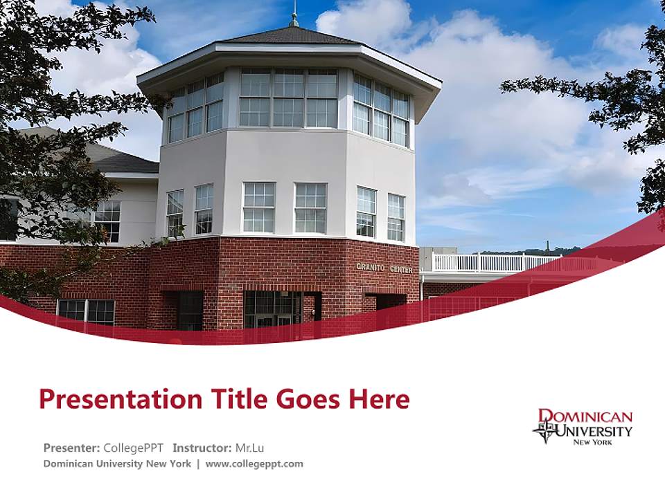 Dominican University New York Course/Courseware Creation PPT Template4:3 ratio PPT effect preview image5