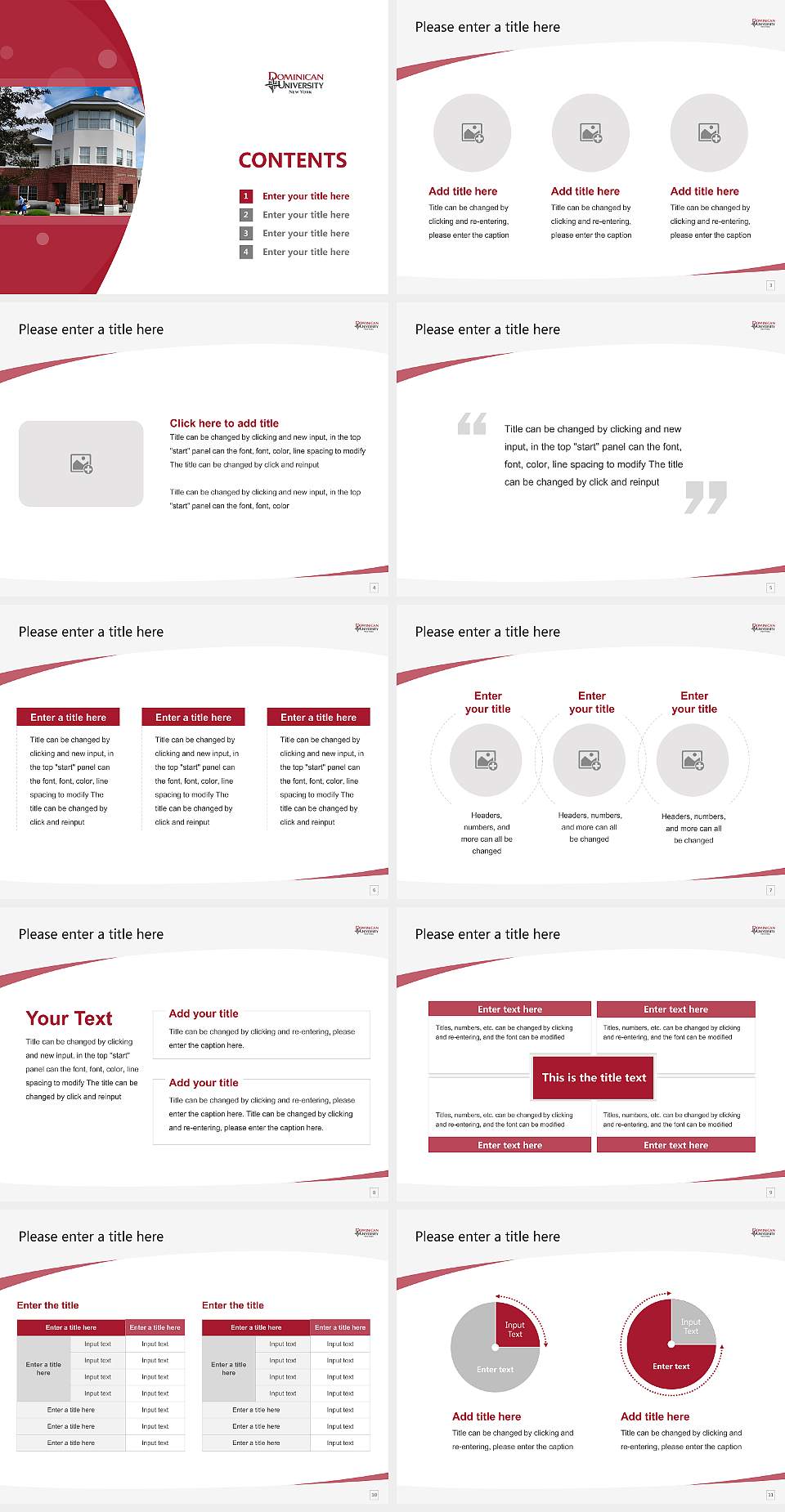 Dominican University New York Course/Courseware Creation PPT Template4:3 ratio PPT effect preview image2