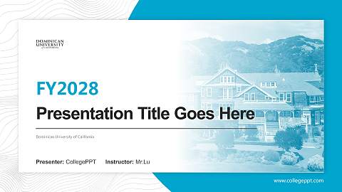 Dominican University of California Academic Presentation/Research Findings Report PPT Template