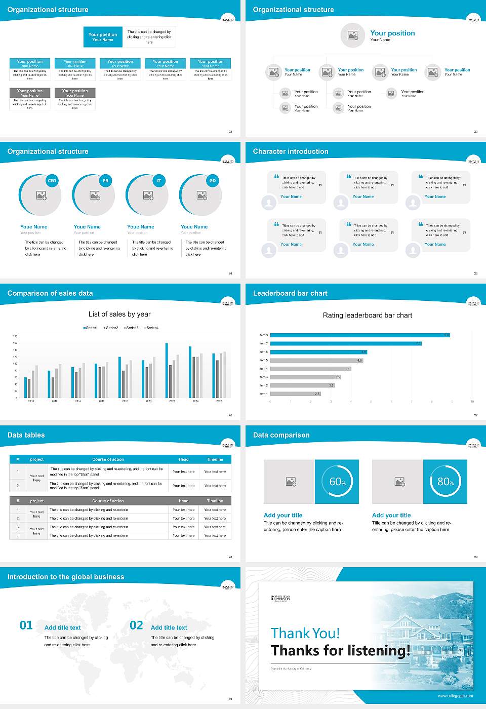 Dominican University of California Academic Presentation/Research Findings Report PPT Template16:9 ratio PPT effect preview image4
