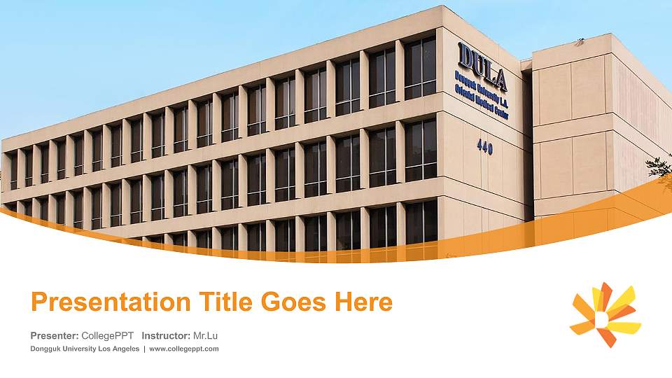 Dongguk University Los Angeles Course/Courseware Creation PPT Template16:9 ratio PPT effect preview image