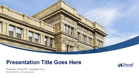 Drexel University Course/Courseware Creation PPT Template