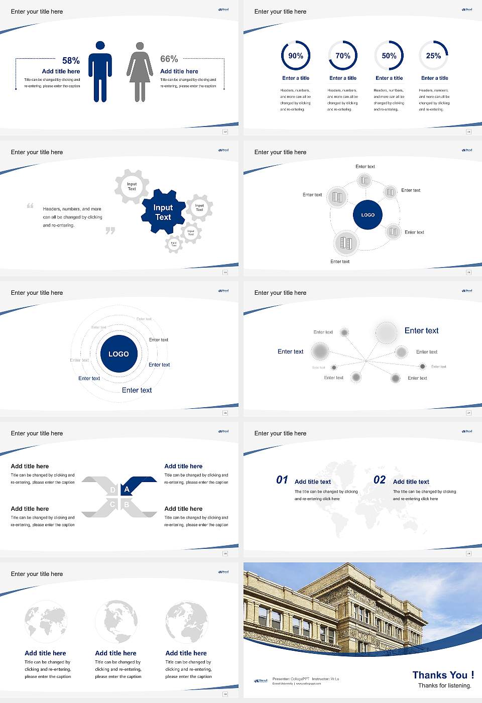 Drexel University Course/Courseware Creation PPT Template16:9 ratio PPT effect preview image4