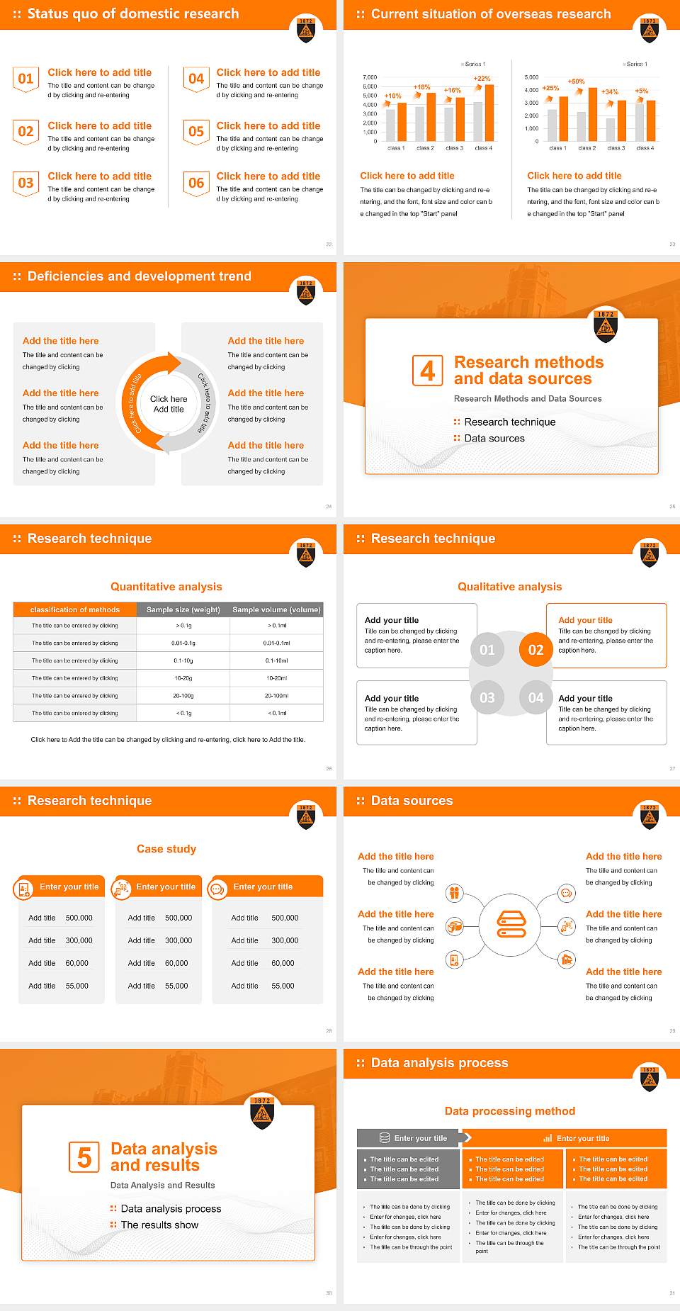 Doane University Graduation Thesis Defense PPT Template4:3 ratio PPT effect preview image4