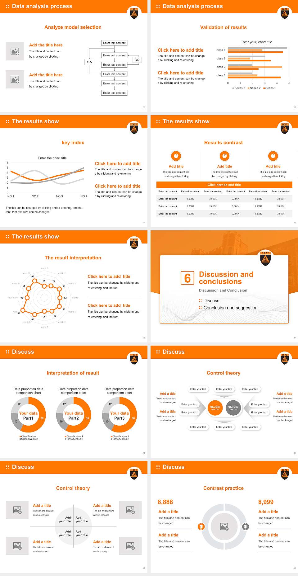 Doane University Graduation Thesis Defense PPT Template4:3 ratio PPT effect preview image5