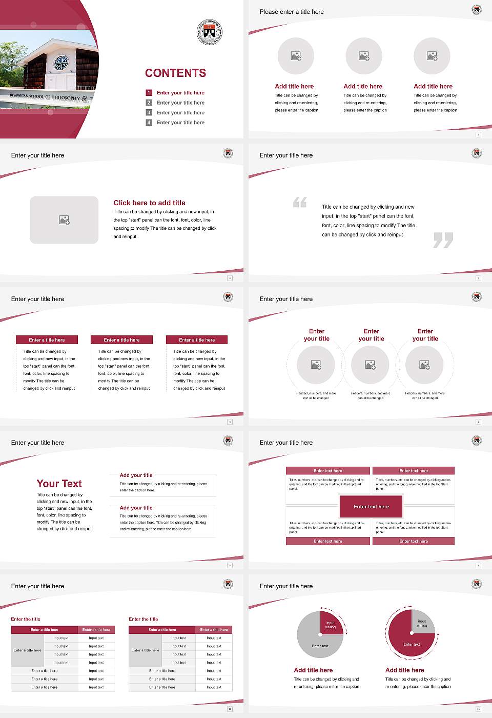 Dominican School of Philosophy & Theology Course/Courseware Creation PPT Template16:9 ratio PPT effect preview image2