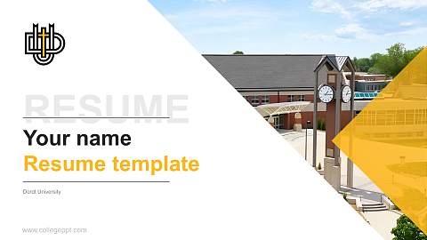Dordt University Resume PPT Template