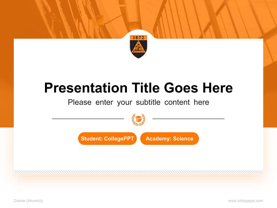 Doane University National Scholarship Defense PPT Template4:3 ratio PPT effect preview image4