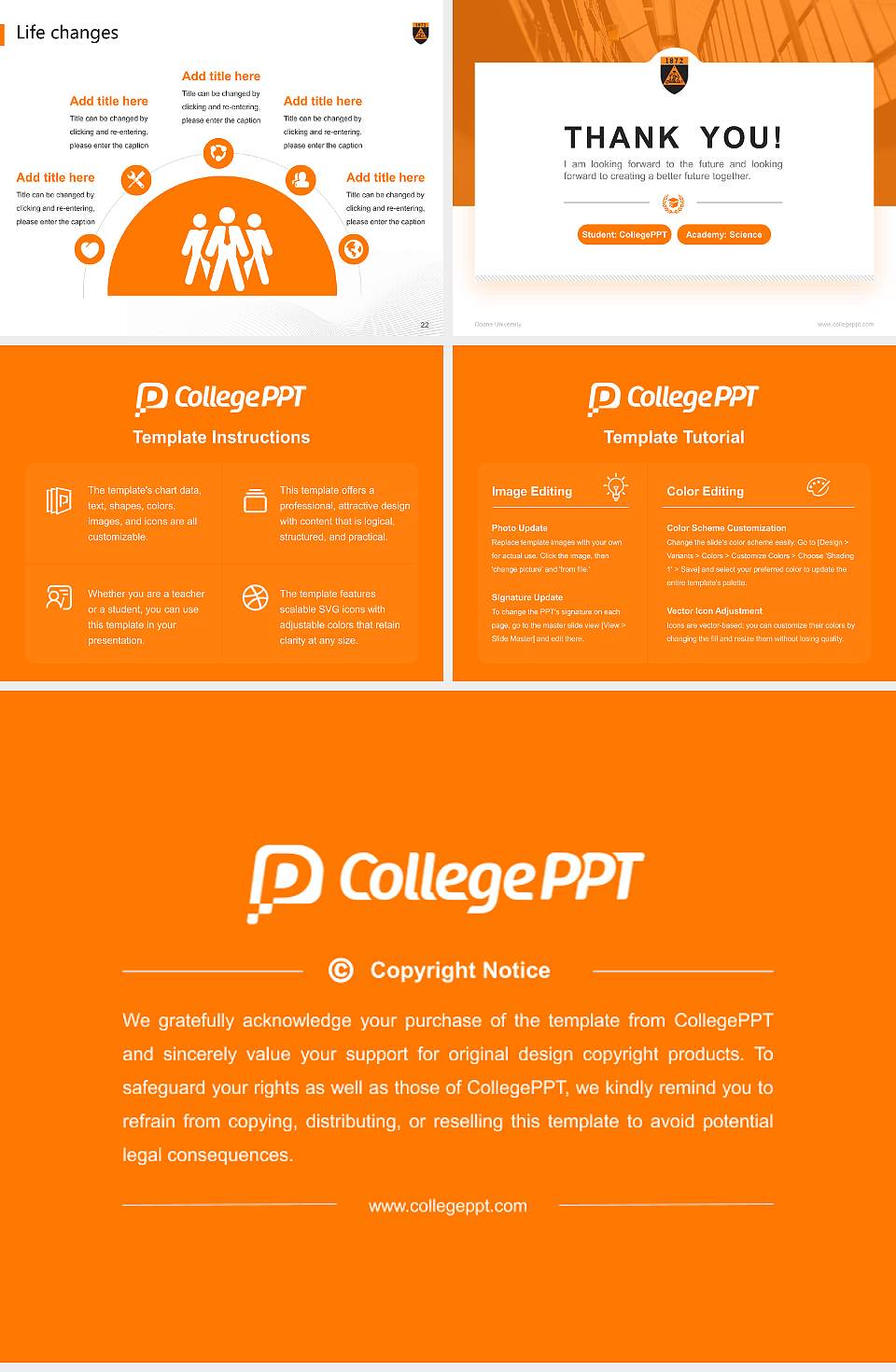 Doane University National Scholarship Defense PPT Template4:3 ratio PPT effect preview image4