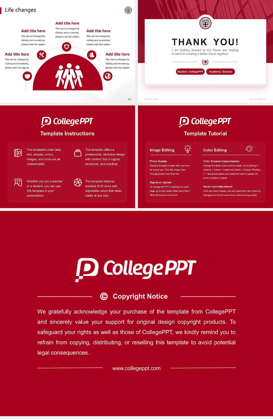 Donnelly College National Scholarship Defense PPT Template4:3 ratio PPT effect preview image4