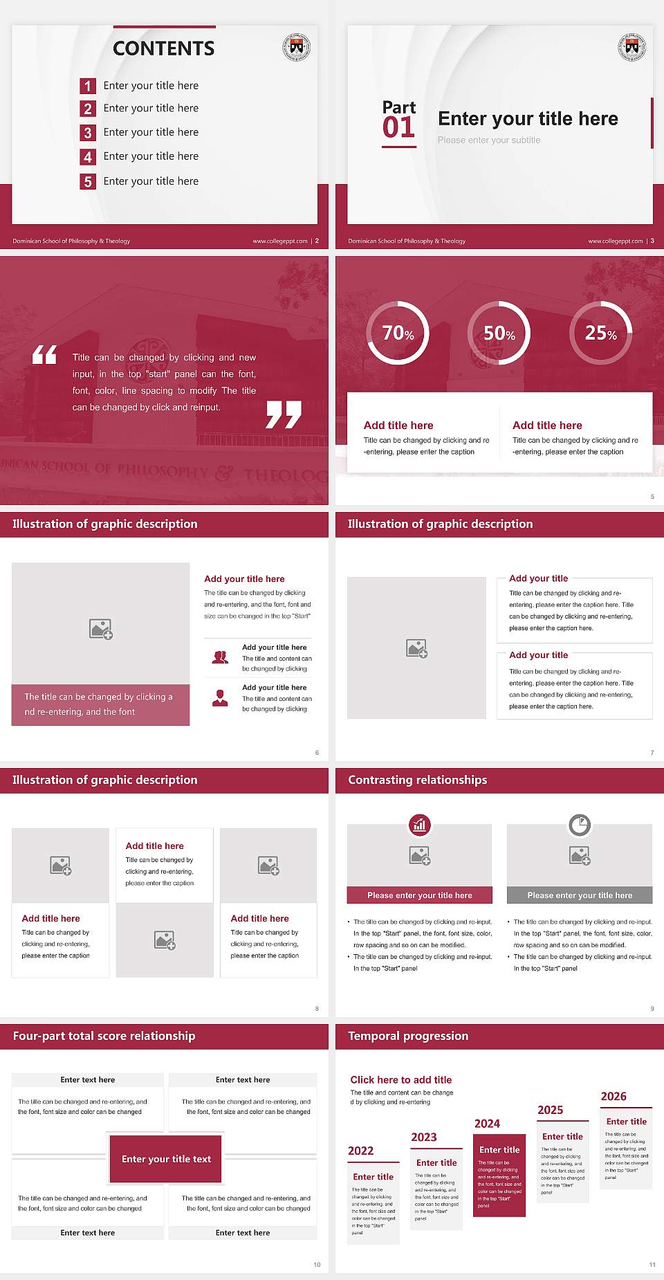 Dominican School of Philosophy & Theology Thesis Proposal/Graduation Defense PPT Template4:3 ratio PPT effect preview image2