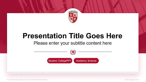 Drury University-College of Continuing Professional Studies National Scholarship Defense PPT Template