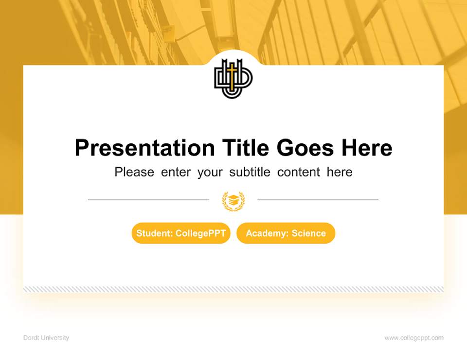 Dordt University National Scholarship Defense PPT Template4:3 ratio PPT effect preview image4