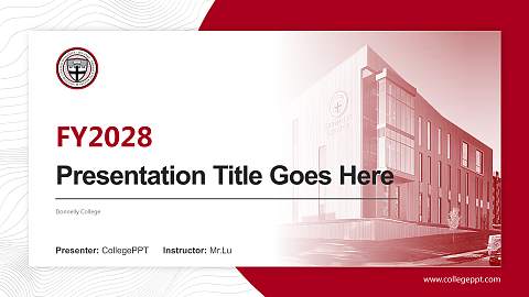 Donnelly College Academic Presentation/Research Findings Report PPT Template