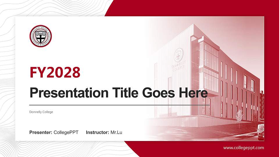 Donnelly College Academic Presentation/Research Findings Report PPT Template16:9 ratio PPT effect preview image