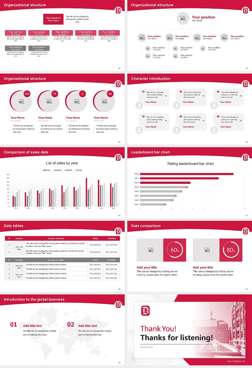 Duquesne University Academic Presentation/Research Findings Report PPT Template16:9 ratio PPT effect preview image4