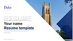 Duke University Resume PPT Template