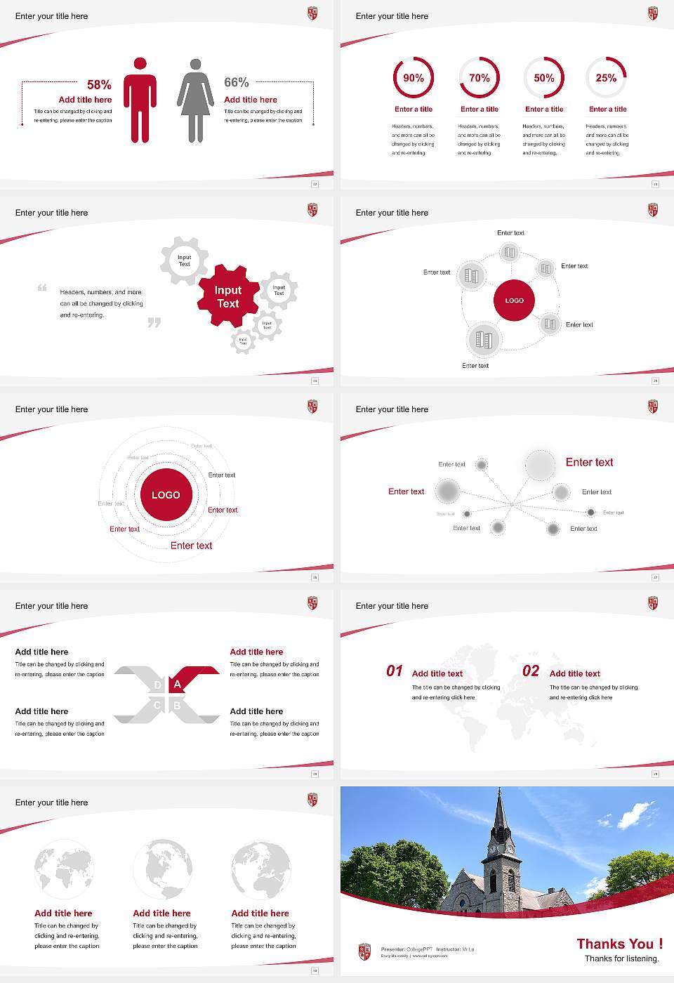 Drury University Course/Courseware Creation PPT Template16:9 ratio PPT effect preview image4