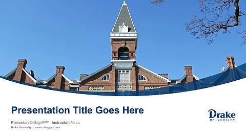 Drake University Course/Courseware Creation PPT Template