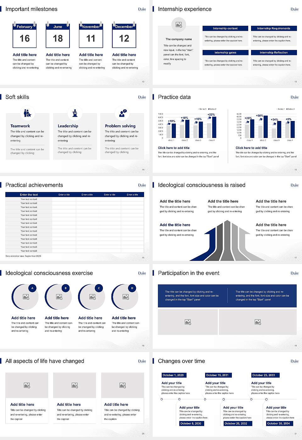 Duke University National Scholarship Defense PPT Template16:9 ratio PPT effect preview image3