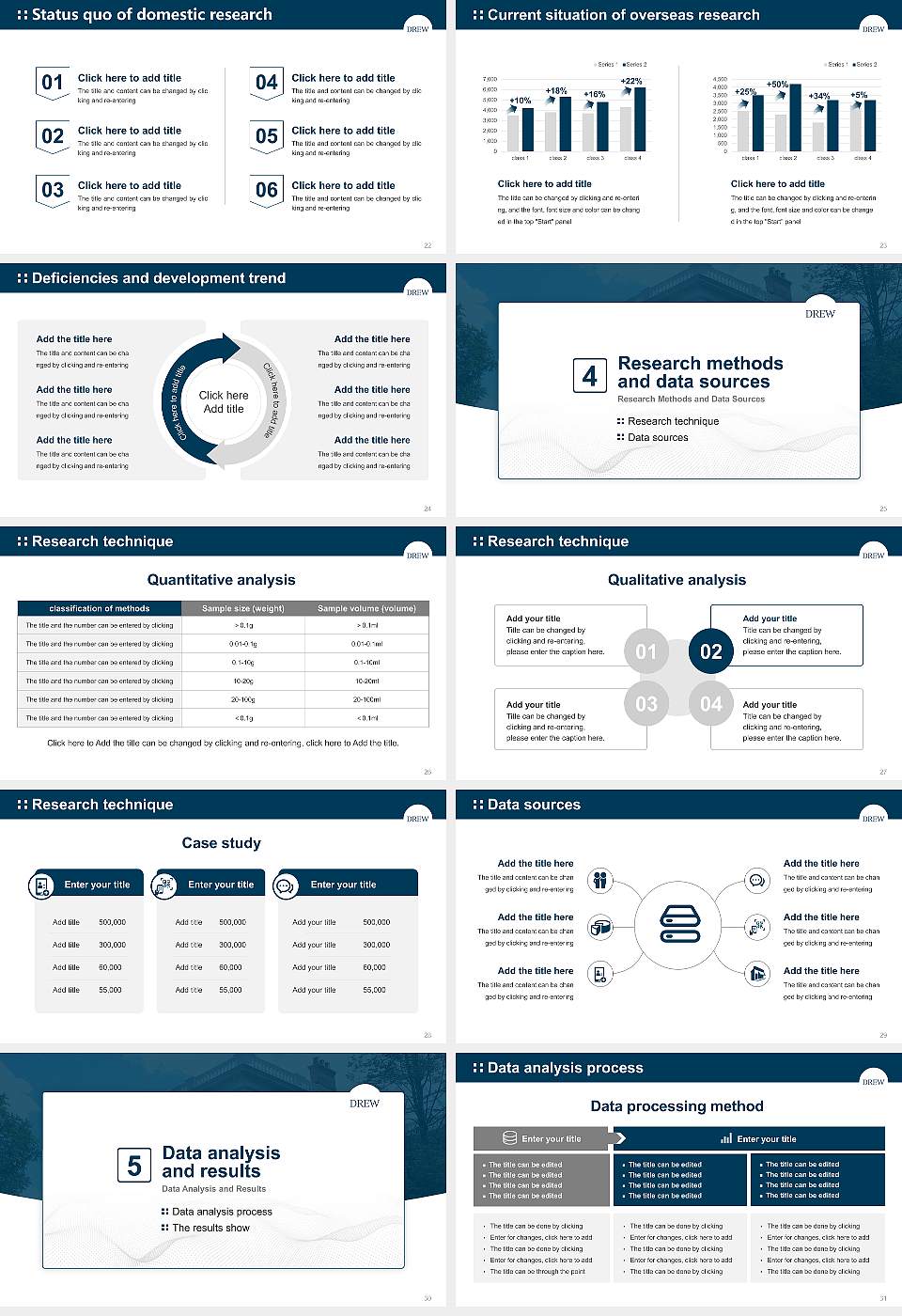 Drew University Graduation Thesis Defense PPT Template16:9 ratio PPT effect preview image4