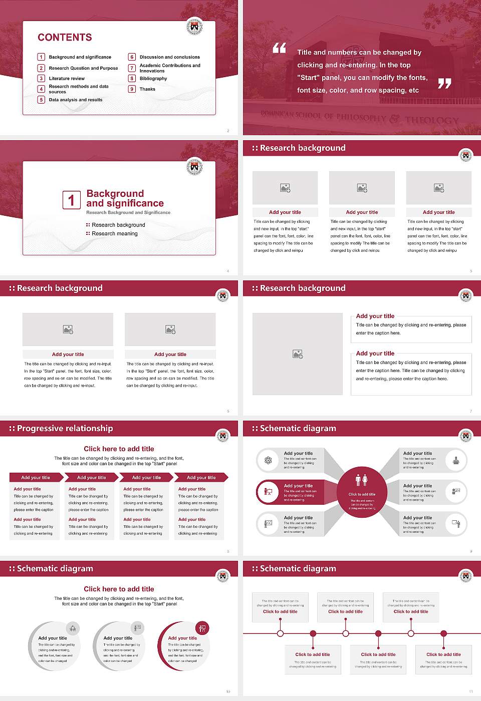 Dominican School of Philosophy & Theology Graduation Thesis Defense PPT Template16:9 ratio PPT effect preview image2