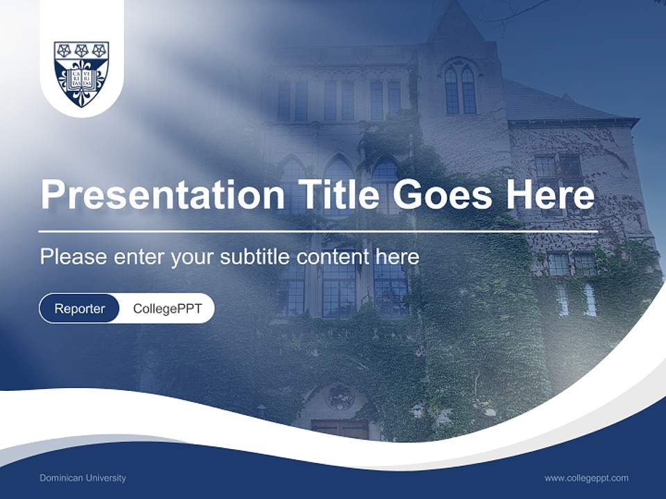 Dominican University Lecture Sharing and Networking Event PPT Template4:3 ratio PPT effect preview image4