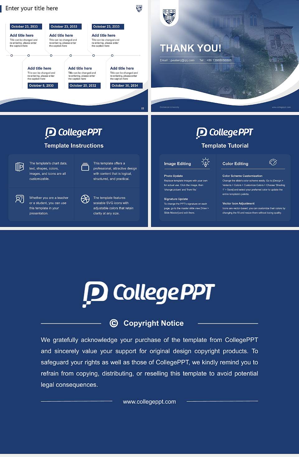 Dominican University Lecture Sharing and Networking Event PPT Template4:3 ratio PPT effect preview image4