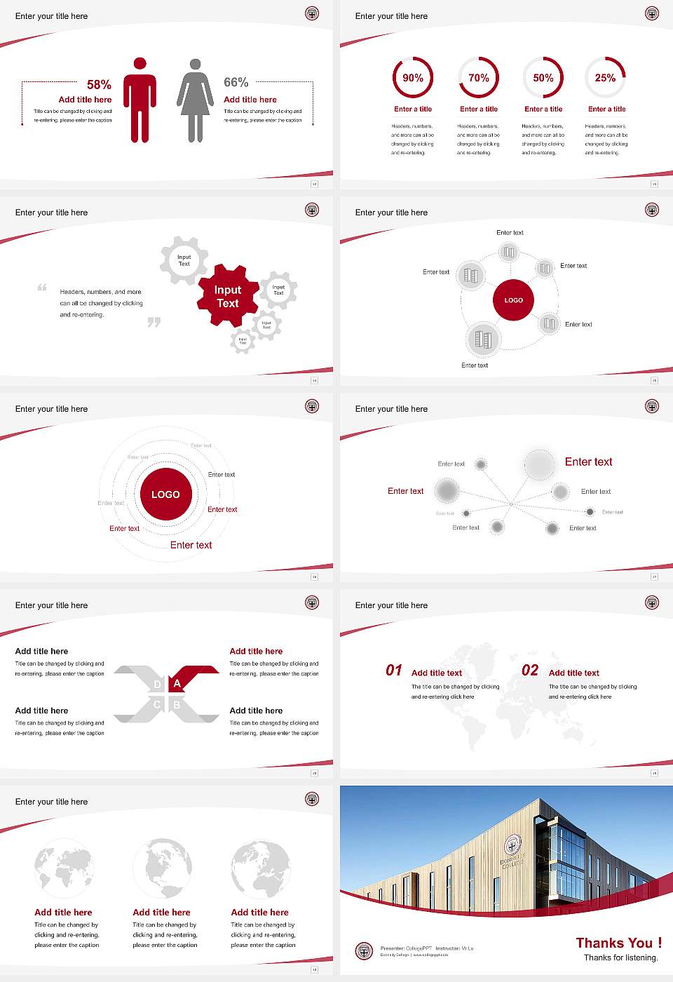 Donnelly College Course/Courseware Creation PPT Template16:9 ratio PPT effect preview image4