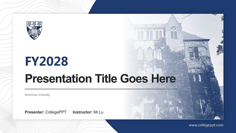 Dominican University Academic Presentation/Research Findings Report PPT Template16:9 ratio PPT effect preview image