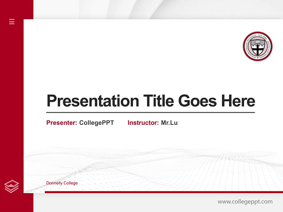 Donnelly College Thesis Proposal/Graduation Defense PPT Template4:3 ratio PPT effect preview image5
