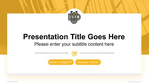 Dordt University National Scholarship Defense PPT Template