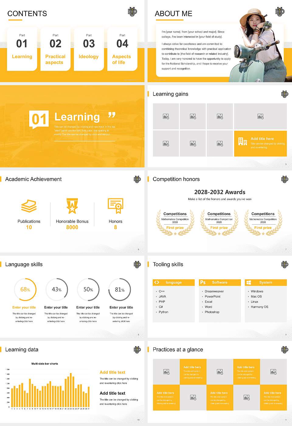 Dordt University National Scholarship Defense PPT Template16:9 ratio PPT effect preview image2