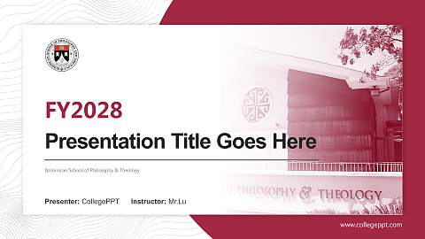 Dominican School of Philosophy & Theology Academic Presentation/Research Findings Report PPT Template