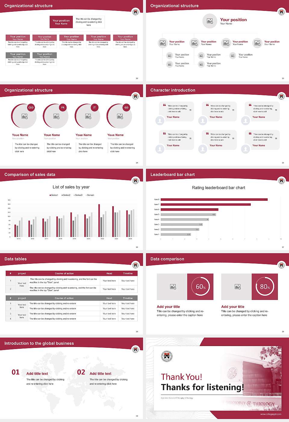 Dominican School of Philosophy & Theology Academic Presentation/Research Findings Report PPT Template16:9 ratio PPT effect preview image4