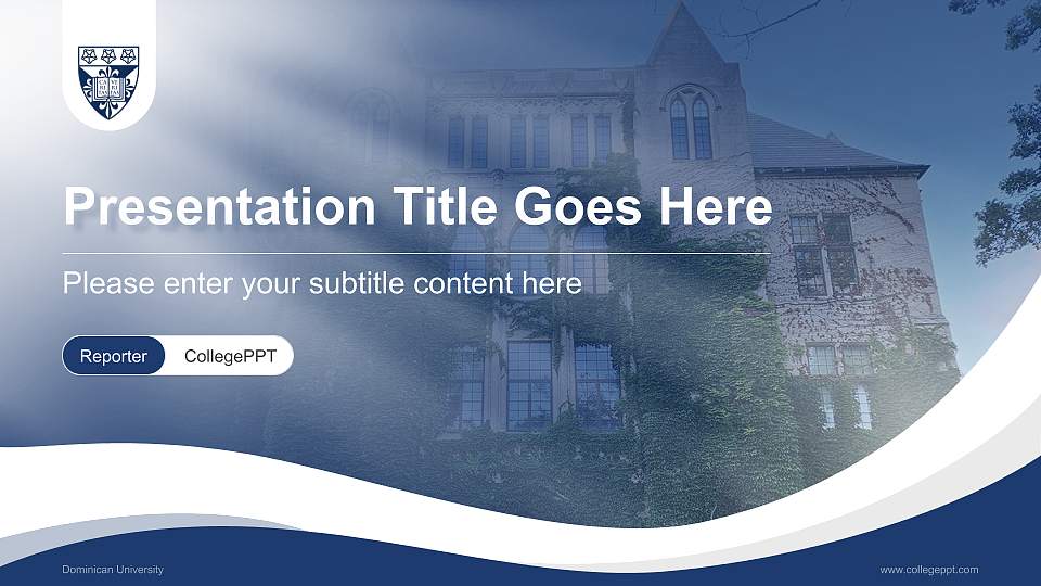 Dominican University Lecture Sharing and Networking Event PPT Template16:9 ratio PPT effect preview image