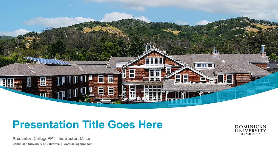 Dominican University of California Course/Courseware Creation PPT Template16:9 ratio PPT effect preview image