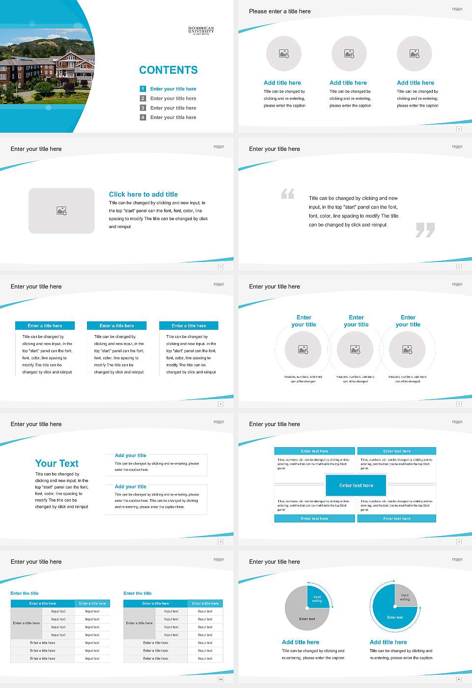 Dominican University of California Course/Courseware Creation PPT Template16:9 ratio PPT effect preview image2