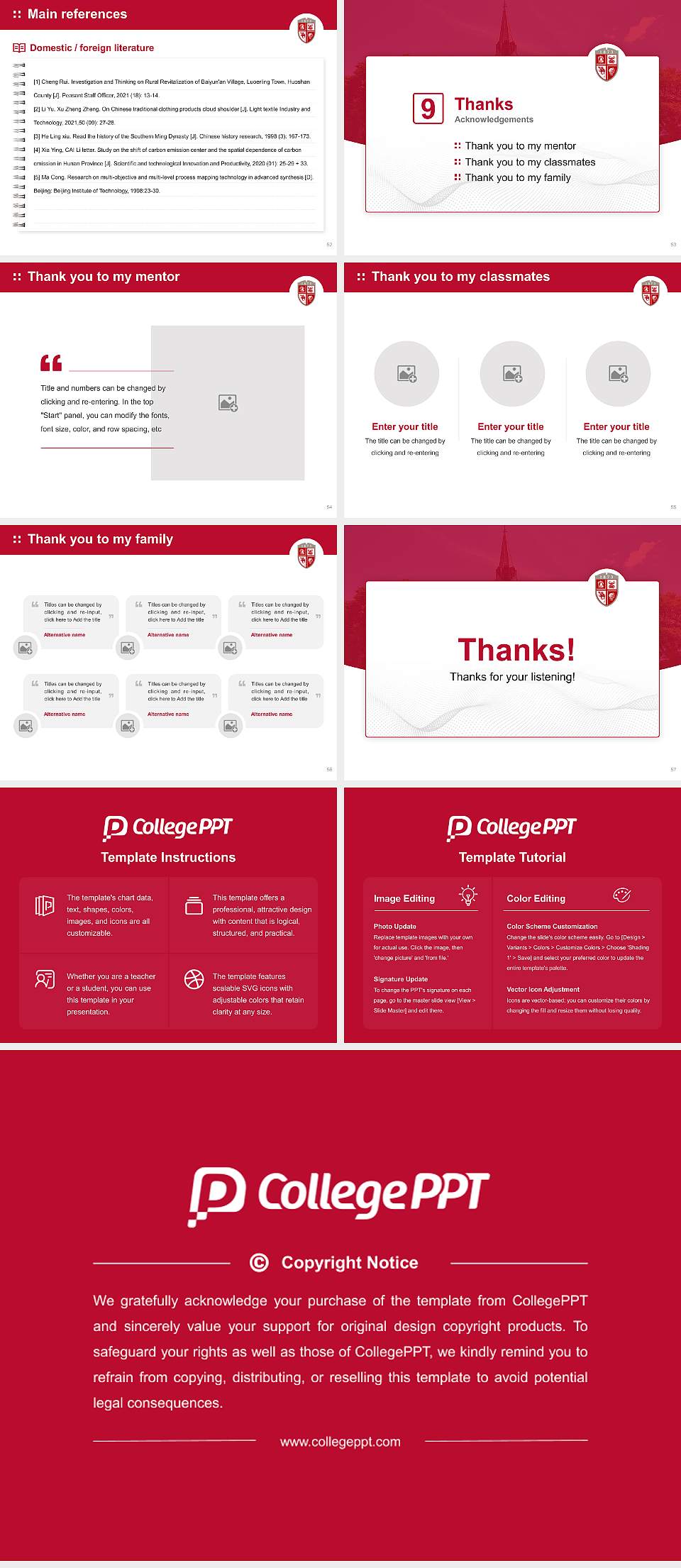 Drury University Graduation Thesis Defense PPT Template4:3 ratio PPT effect preview image7
