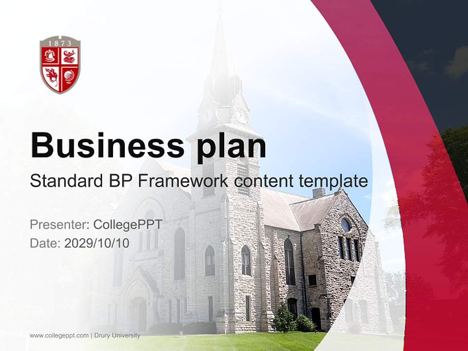 Drury University Competition/Entrepreneurship Contest PPT Template4:3 ratio PPT effect preview image9