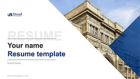 Drexel University Resume PPT Template