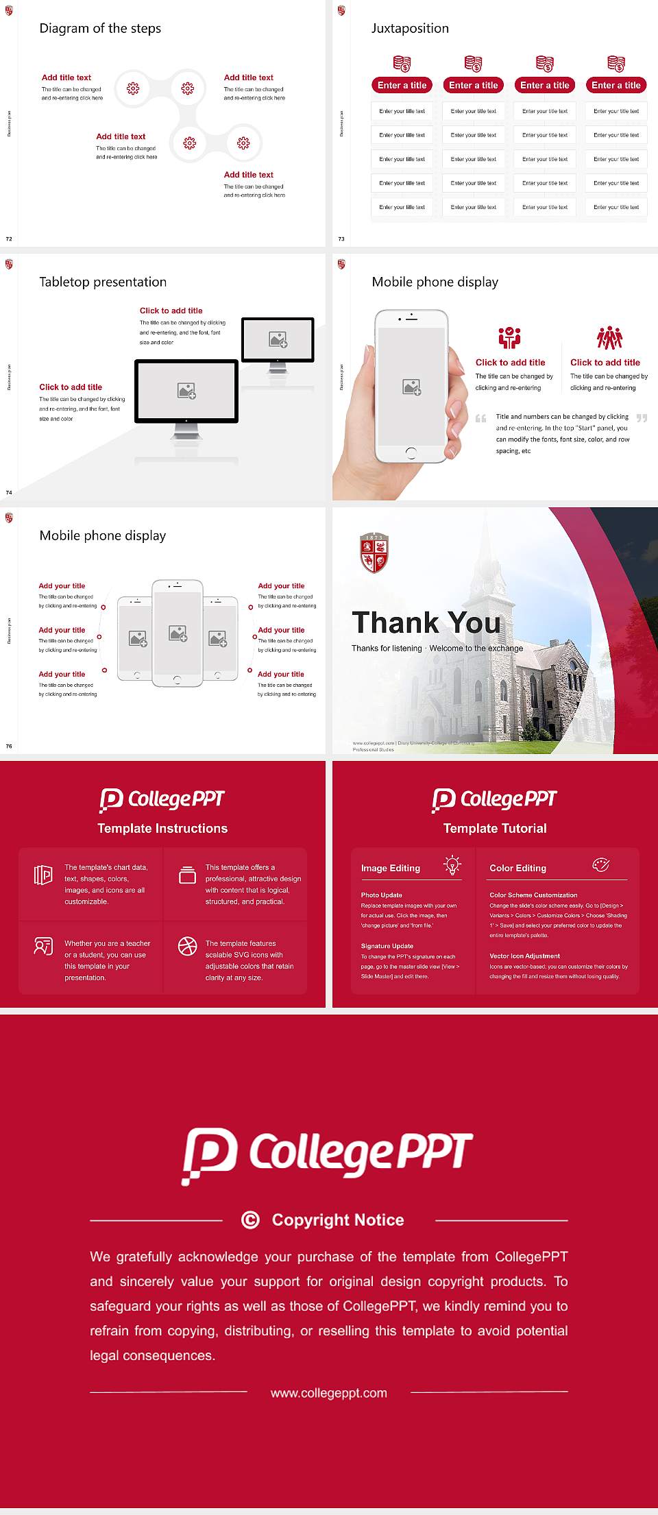 Drury University-College of Continuing Professional Studies Competition/Entrepreneurship Contest PPT Template4:3 ratio PPT effect preview image9