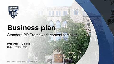 Dominican University Competition/Entrepreneurship Contest PPT Template