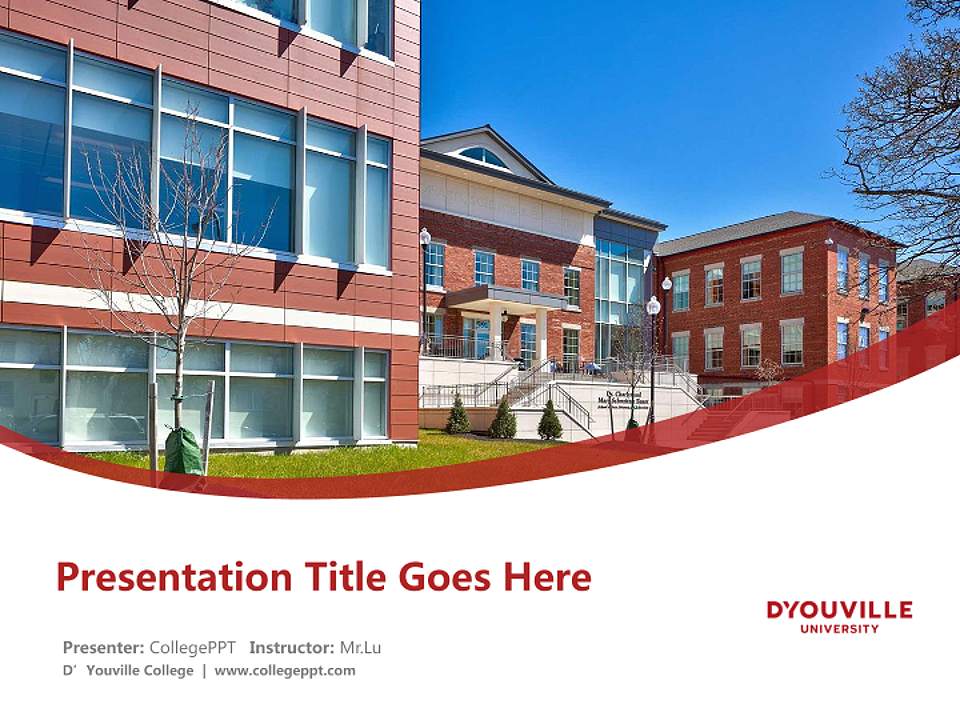 D’Youville College Course/Courseware Creation PPT Template4:3 ratio PPT effect preview image5